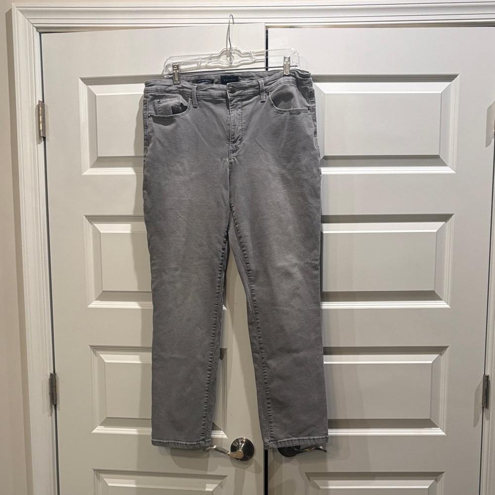 Charter Club Women's Straight Leg Jeans in Gray